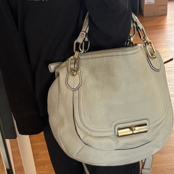 Coach | Vintage Kristen leather shoulder bag hobo bag cream gold hardware large - Picture 12 of 12